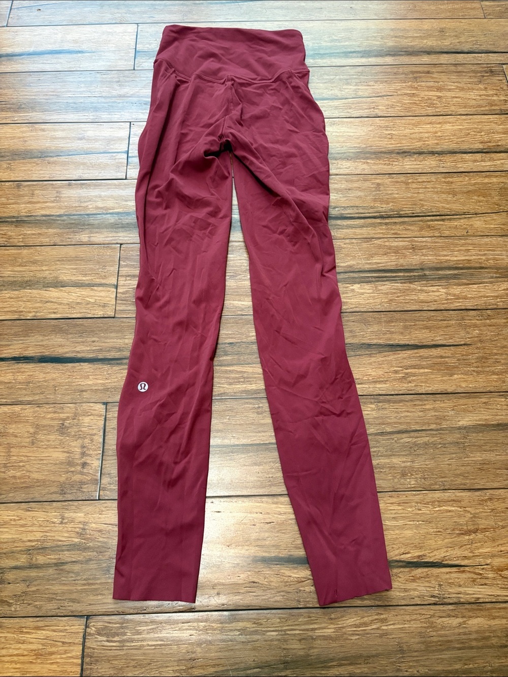 Lululemon Base Pace Leggings Size 2 Red Mauve Color Women’s 28.5”